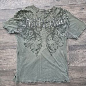Affliction Green Short Sleeve Tee
